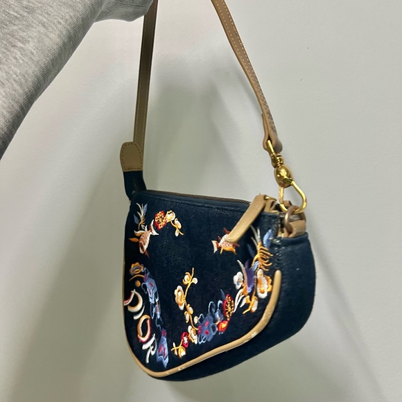 2002 Vintage Limited Edition Christian Dior Koi Fish Saddle Bag (Denim). - Picture 3 of 4